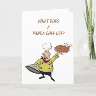 COMICAL CHEF SAYS MADE A VERY SILLY JOKE! HOLIDAY CARD