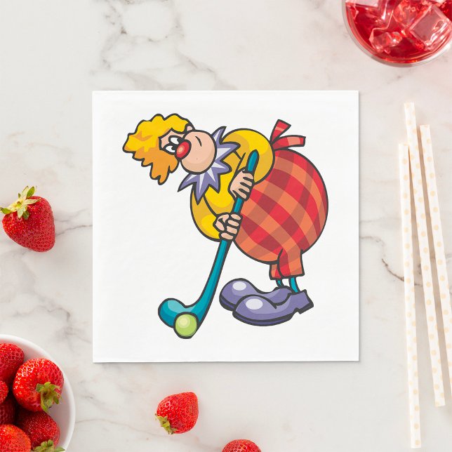 Comical Clown Hockey Player Napkins (Creator Uploaded)