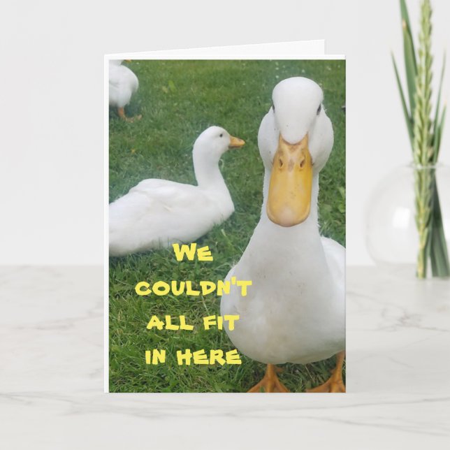 COMICAL DUCK SAYS HAPPY "BIRTHDAY" CARD (Front)