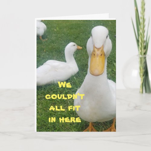 COMICAL DUCK SAYS HAPPY BIRTHDAY CARD