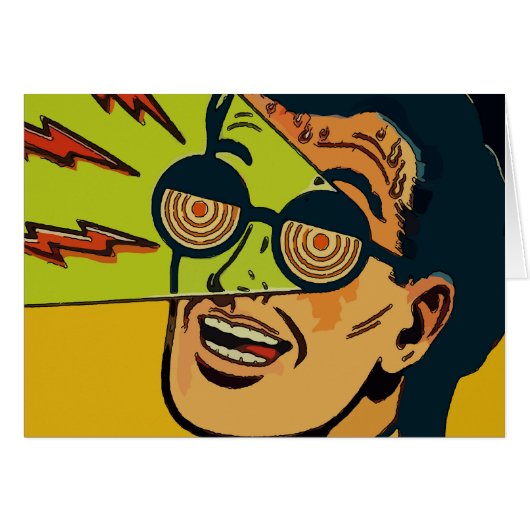 Comical Eye Glass Man Cards (Front Horizontal)