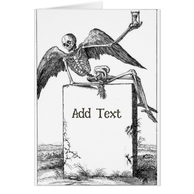 Comical Funeral, add text, Cards (Front)