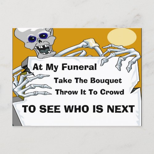 Comical Funeral Card