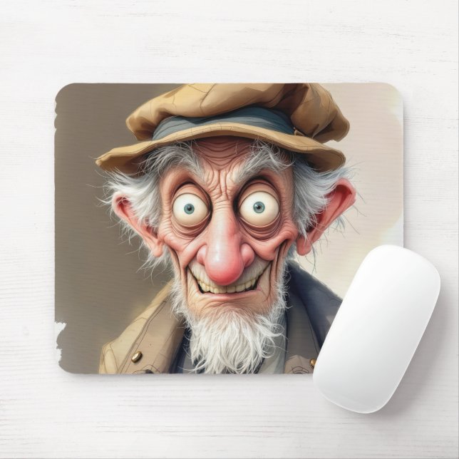 Comical Gentleman Mouse Pad (With Mouse)
