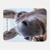 Comical Gray Smiling Donkey Seat Cushion (Front Horizontal)