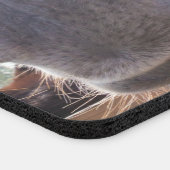 Comical Gray Smiling Donkey Seat Cushion (Corner Detail)