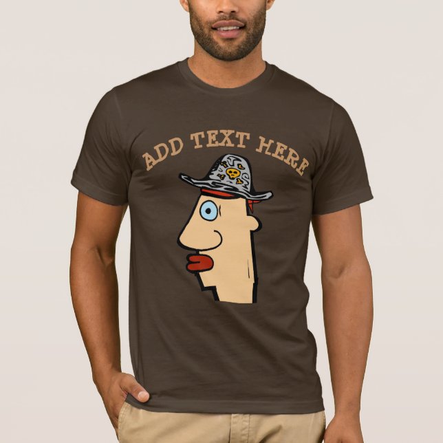 Comical Head as a Pirate T-Shirt (Front)
