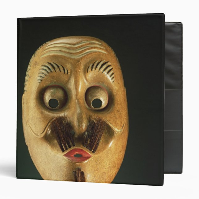 Comical Mask, Noh Theatre Binder (Front/Inside)