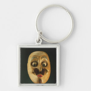 Comical Mask, Noh Theatre Keychain