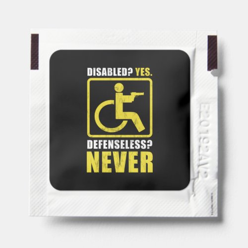 Comical Men Women Handicap Funny Wheelchair Disabl Hand Sanitizer Packet