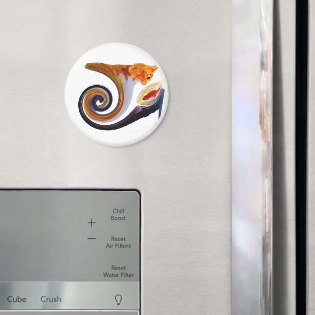 Comical Musical Abstract Ginger Cat Magnet (In Situ (Fridge))