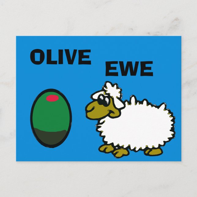 Comical  Olive EweCard Postcard (Front)