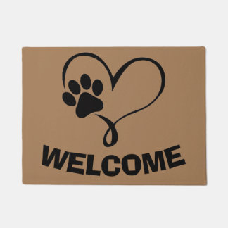 Comical Pet Paw , edit text Doormat