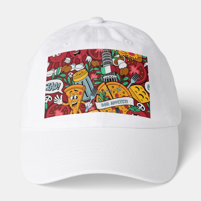 Comical Pizza Truckers Hat  (Front)