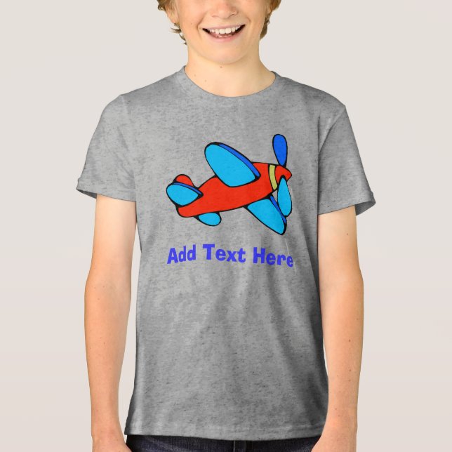 Comical Plane T-Shirt Tri-Blend Shirt (Front)