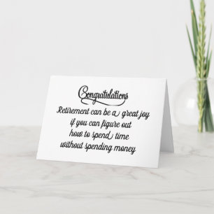 COMICAL *RETIREMENT* SENTIMENTS CARD