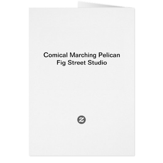 Comical Running Pelican (Back)