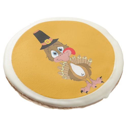 Comical Thanksgiving Turkey Sugar Cookie