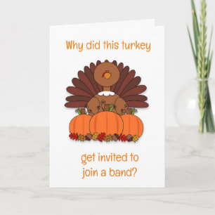 **COMICAL TURKEY** FOR YOU AT THANKSGIVING HOLIDAY CARD