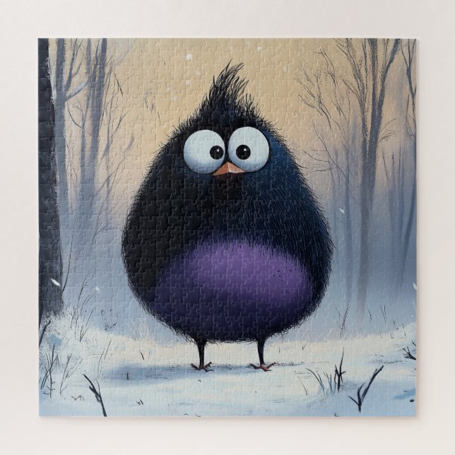 Comical Winter Bird Puzzle (Vertical)