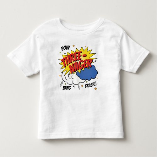 Comics Book Style Threenager Toddler T_shirt