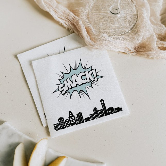 Comics Book Superhero 1st Birthday Napkins (Creator Uploaded)