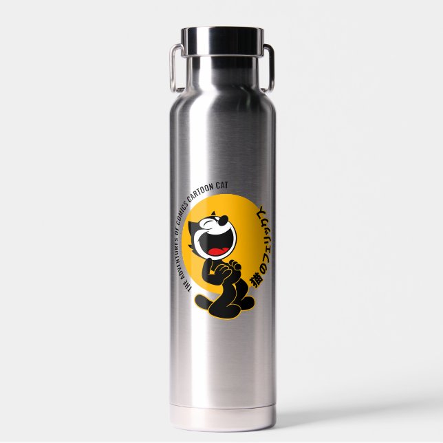 Comics Cartoon Cat |  Water Bottle (Front)