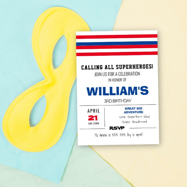 Comics Color Birthday Invitation (Creator Uploaded)