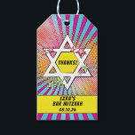 Comics Comic Book Bar Mitzvah Star of David Gift Tags<br><div class="desc">Unique and fun pop art comics comic book Star of David Bar Mitzvah personalized gift tags or favor tags. This comic book Bar Mitzvah personalized favor tag is modelled after a comic strip like you'd see in the comics section of a newspaper or what you'd see in superhero comic books....</div>