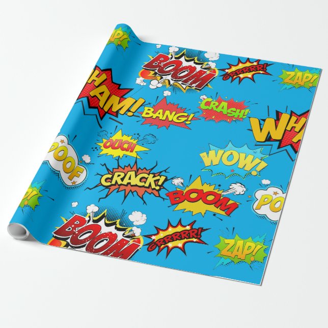 comics design Wrapping Paper (Unrolled)
