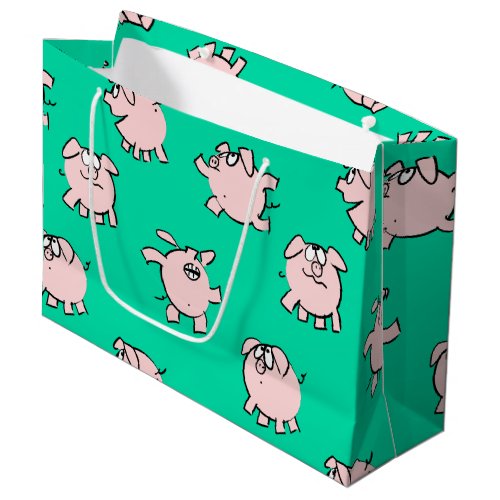Comics Fun Cartoon Pig Baby Choose Color L G Large Gift Bag