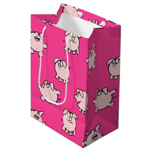 Comics Fun Cartoon Pig New Baby Choose Color M G Medium Gift Bag