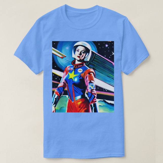 Comics Spacegirl retro aesthetic 2 T-Shirt (Design Front)