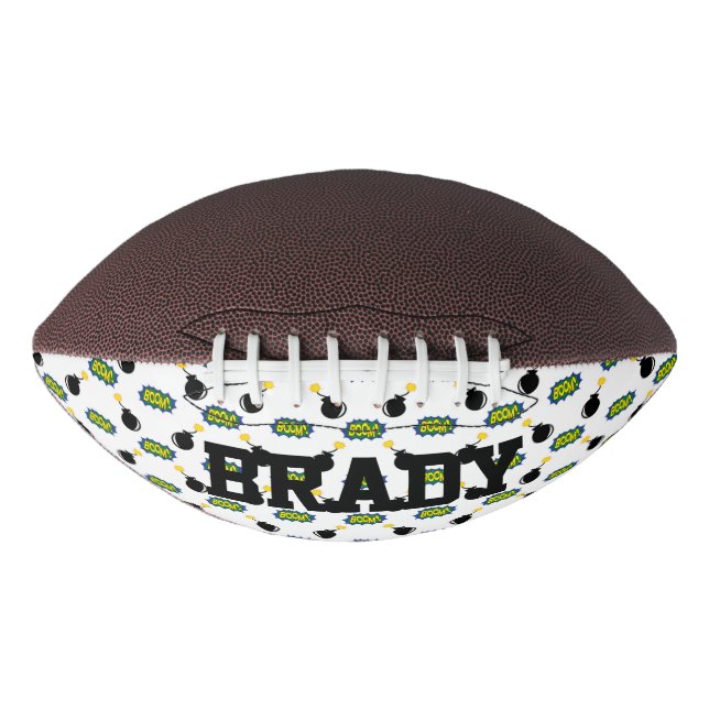 Comics Sports Superhero Name Smart Fun Football (Front)