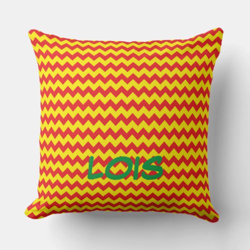 Comics Superhero NAME Dots Colorful Kids Fun Throw Pillow