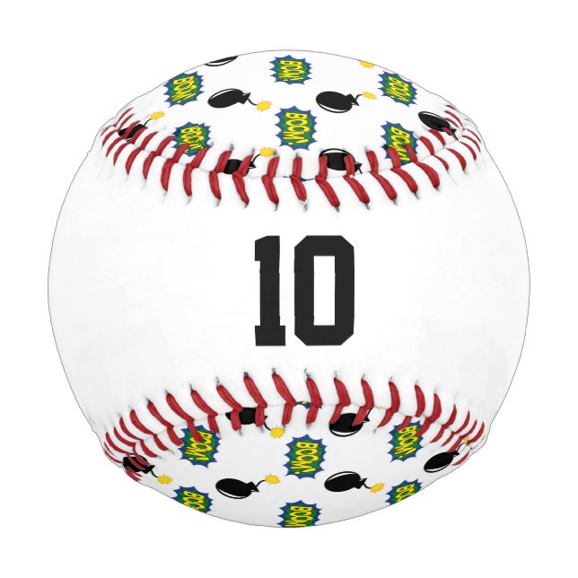 Comics Superhero Sports NUMBER Age Firecracker  Baseball (Back)