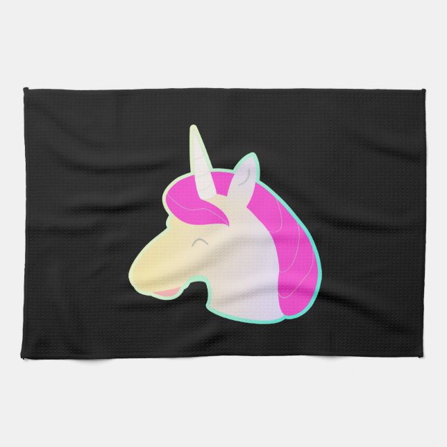 comicstyle unicorn! kitchen towel (Horizontal)