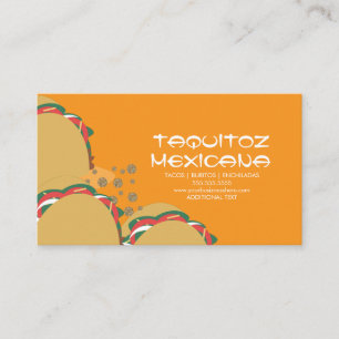 Comida Mexicana Food Tacos Mexico Business Card