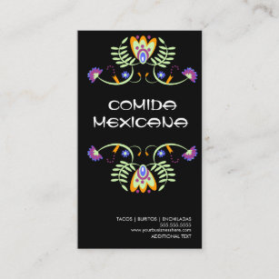 Comida Mexicana Food Truck Logo Business Card