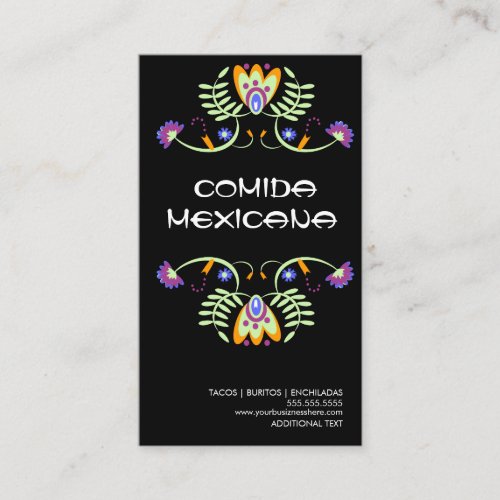 Comida Mexicana Food Truck Logo Business Card