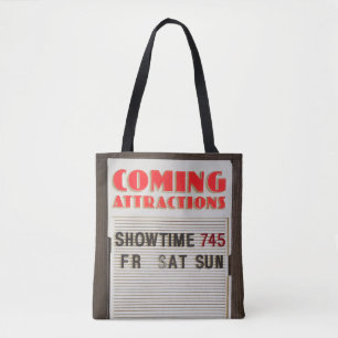 Coming Attractions Theater Sign Tote Bag