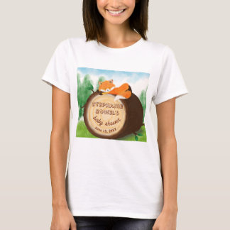 Coming Baby Woodland Baby Fox Baby Shower T-Shirt