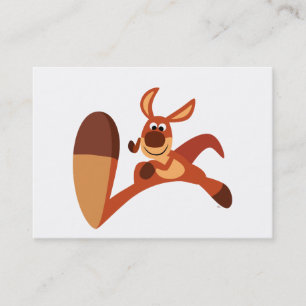 "Coming!!" Cartoon Kangaroo ACEO/Business Card