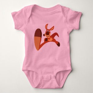 "Coming!!" Cute Cartoon Kangaroo Baby Apparel Baby Bodysuit