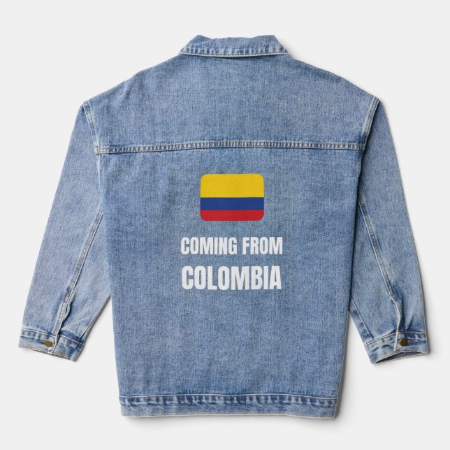 Coming from Colombia Denim Jacket (Back)