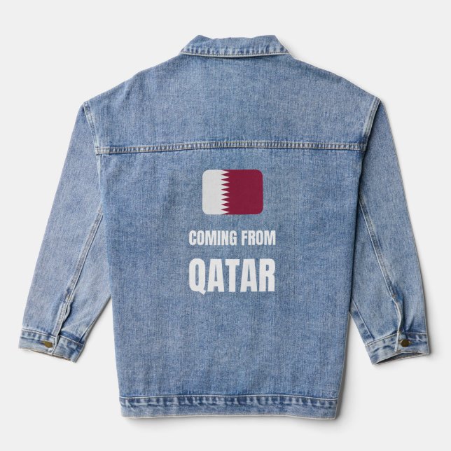 Coming from Qatar Denim Jacket (Back)