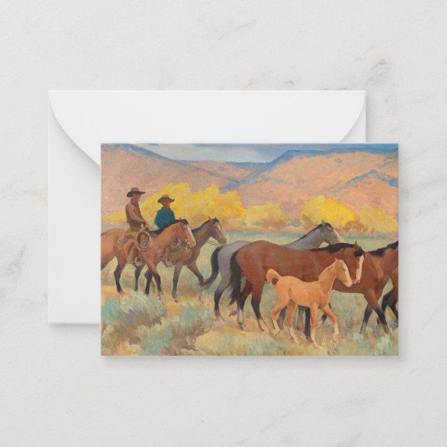 Coming Home, 1942 by Maynard Dixon Note Card (Front)