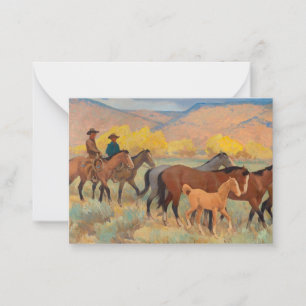 Coming Home, 1942 by Maynard Dixon Note Card