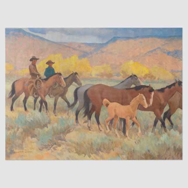 Coming Home by Maynard Dixon Tissue Paper (Front)