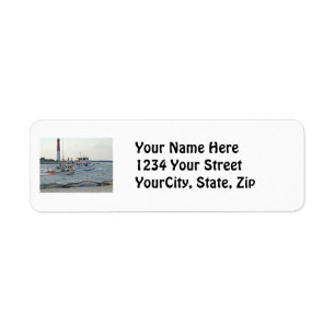 Coming Home - Fishing Boats in Barnegat Inlet Item Label